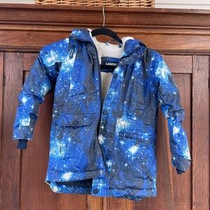 Lands End kids size 8 Expedition Waterproof Winter Down Jacket